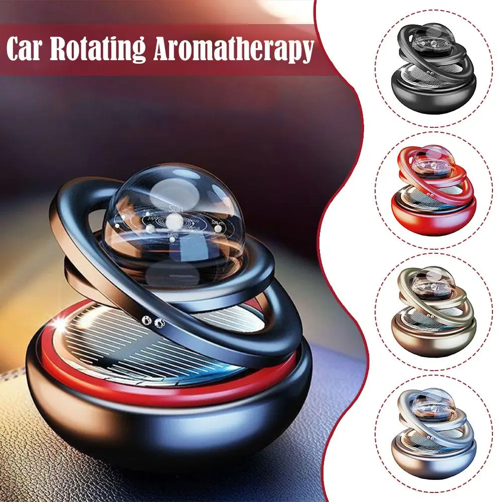 Solar Car Perfume Diffuser Fast Heating Car Aromatherapy 360° Rotation Double Interior Decoration Rotating Car Air Freshener