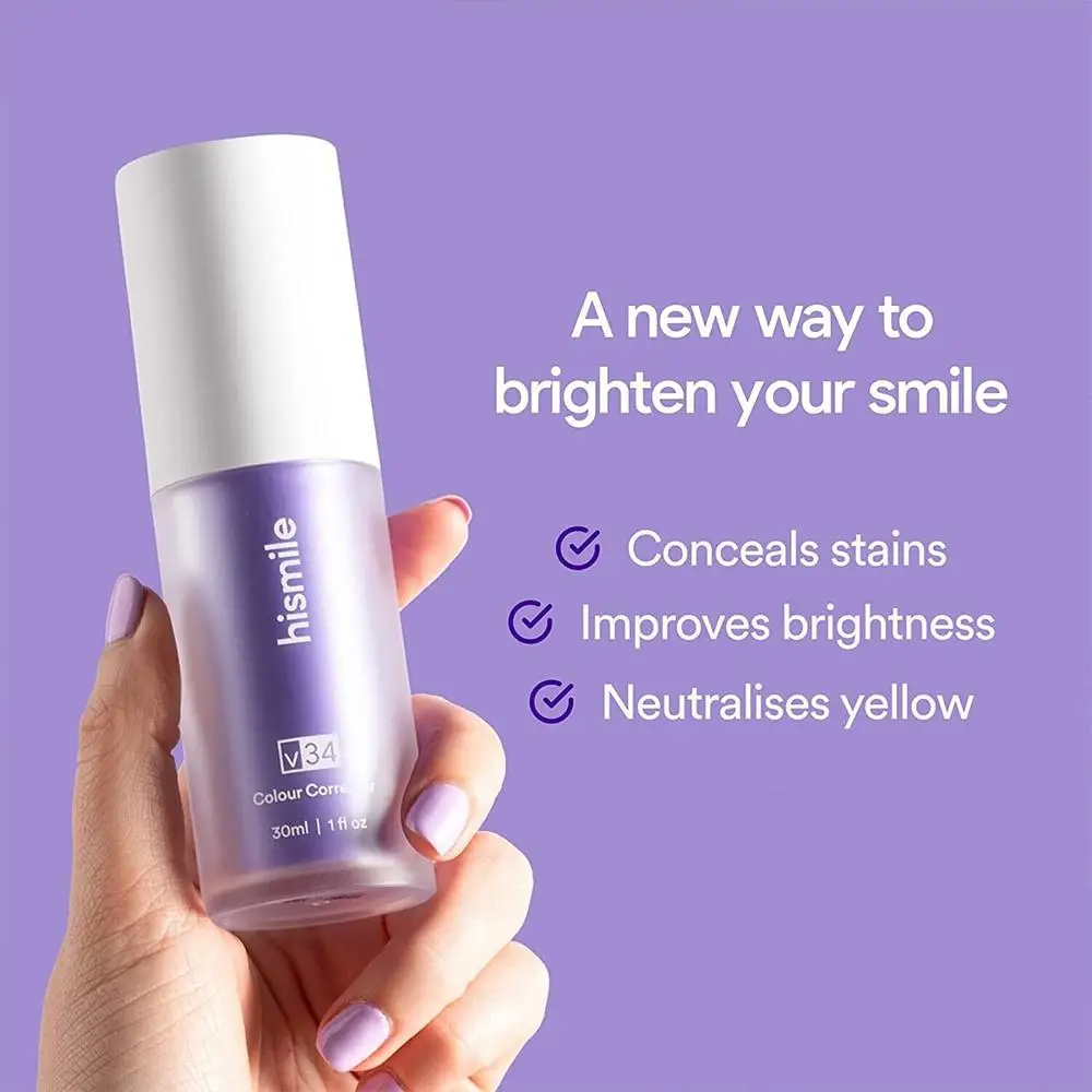 Hismile Purple Toothpaste Removes Tartar Clean Oral Hygiene Fresh Breath