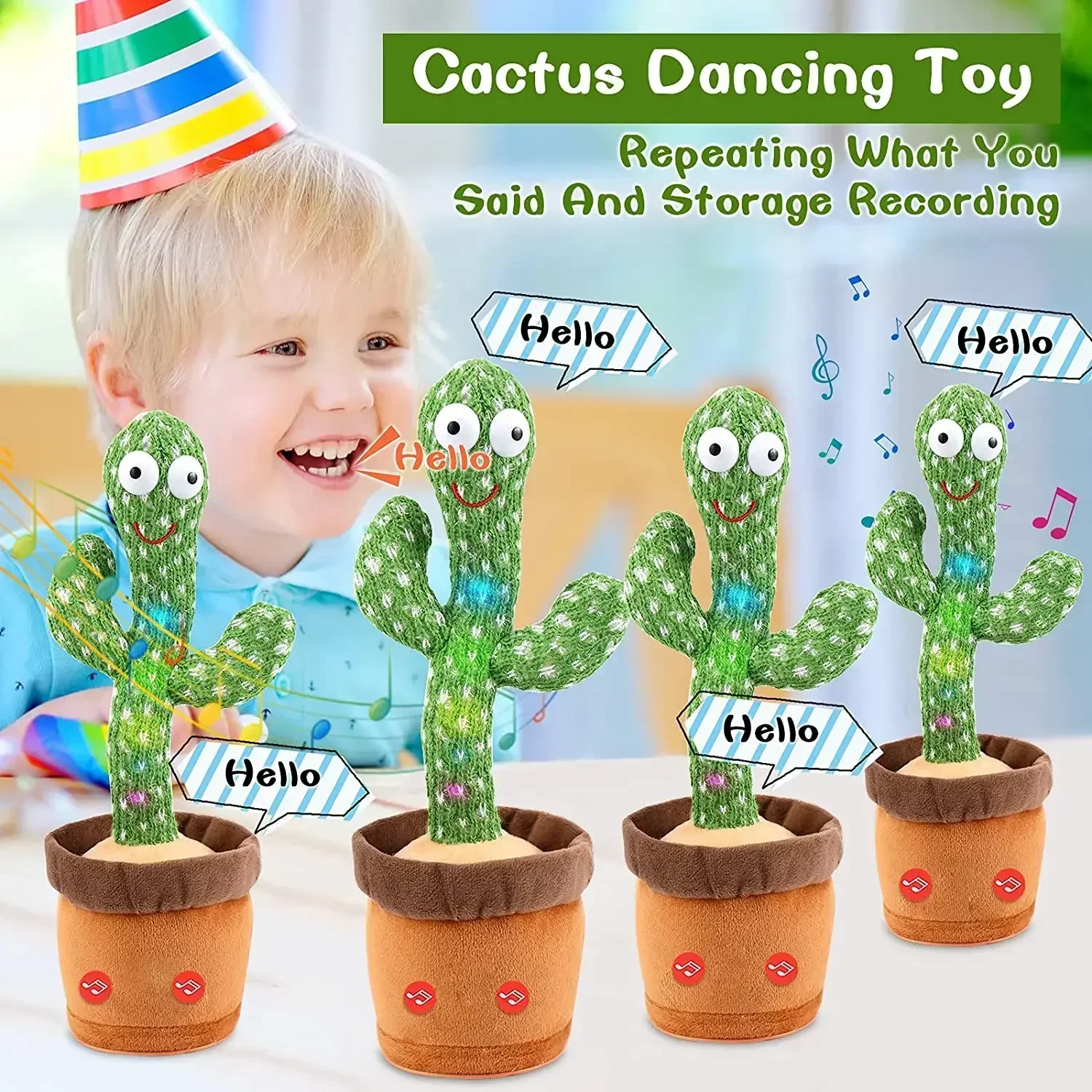 Dancing Talking Cactus Toys Birthday Present Dancing Cactus