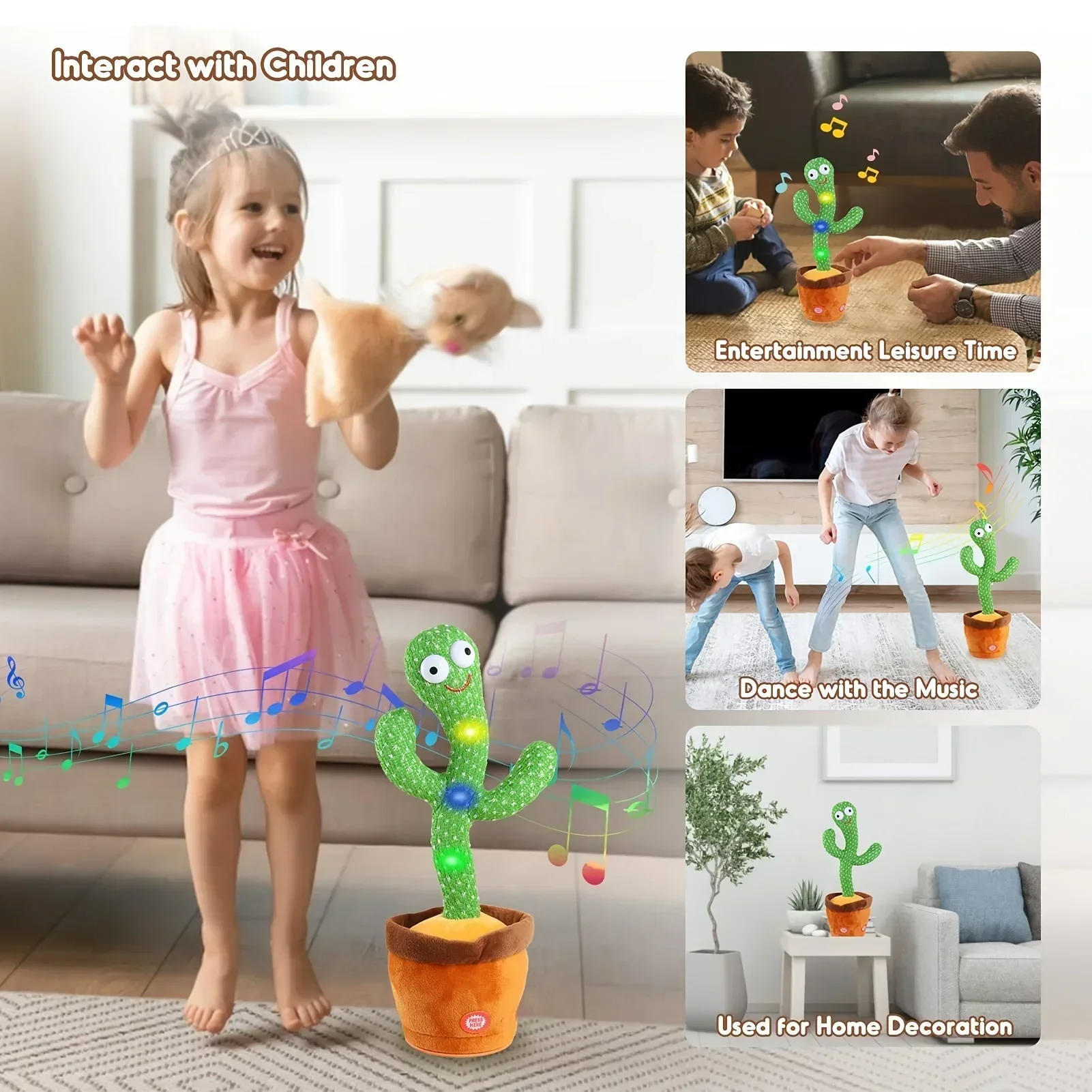 Dancing Talking Cactus Toys Birthday Present Dancing Cactus