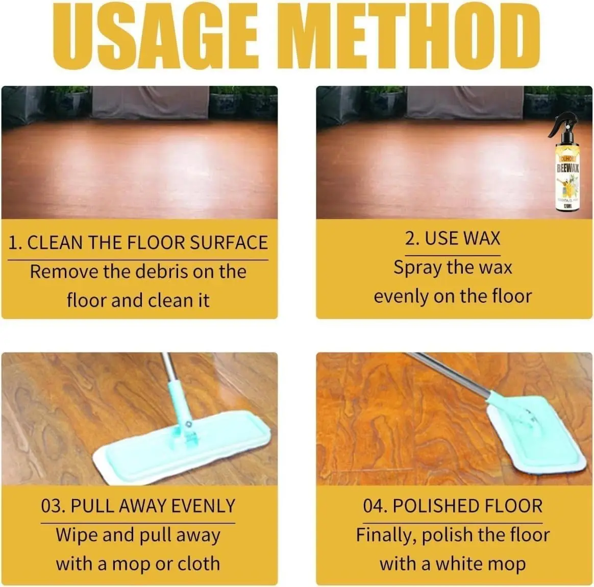 Beeswax Spray Repair Polishing Suitable For Floor Furniture