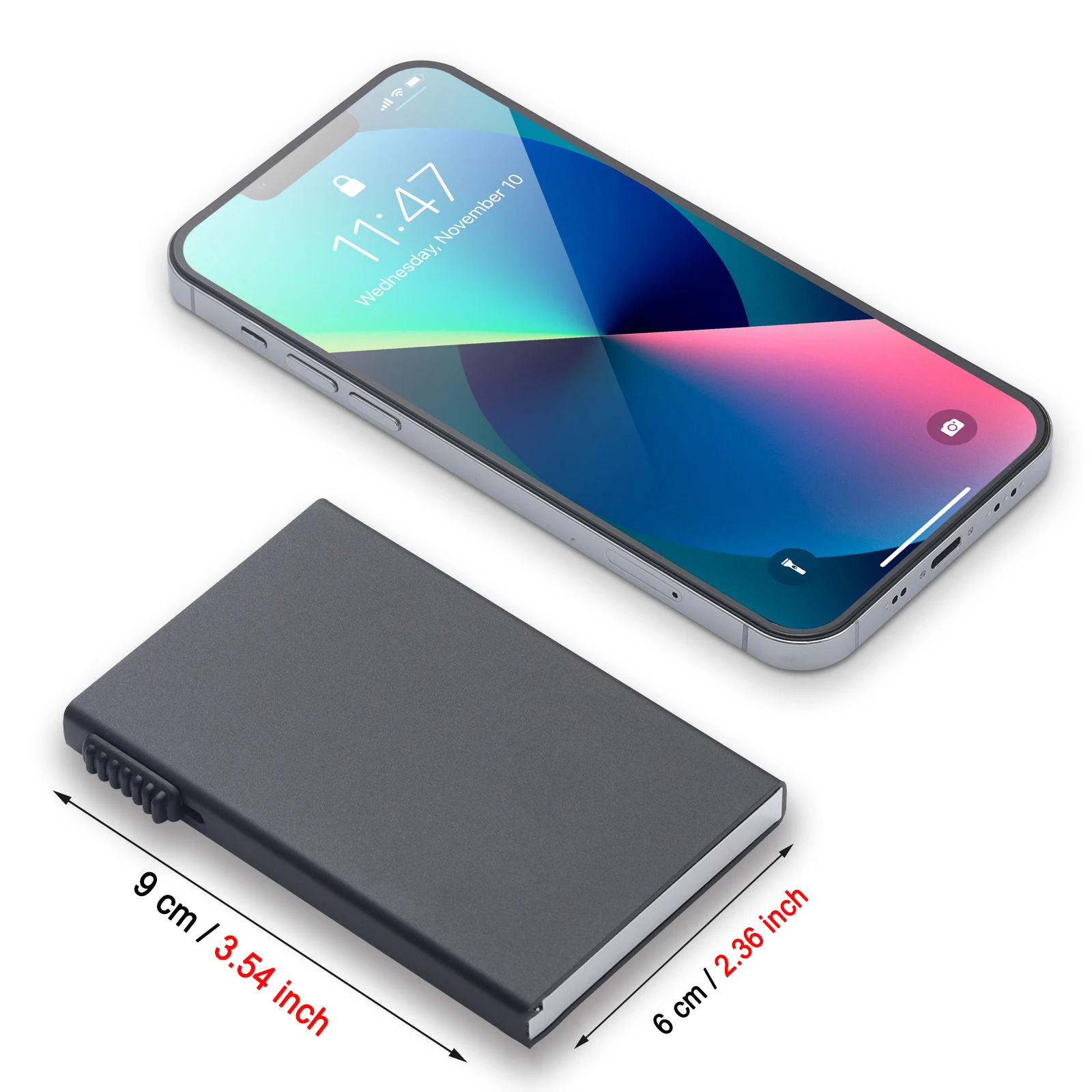 Pop Up Credit Card Holder Metal Thin Slim Smart Wallet Men