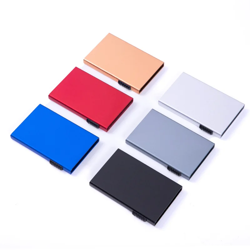 Pop Up Credit Card Holder Metal Thin Slim Smart Wallet Men