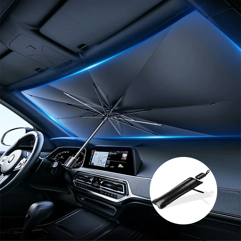 Car Sunshade Windshield Umbrella Car Front Sun Shade Parasol Foldable Protection Car Seat