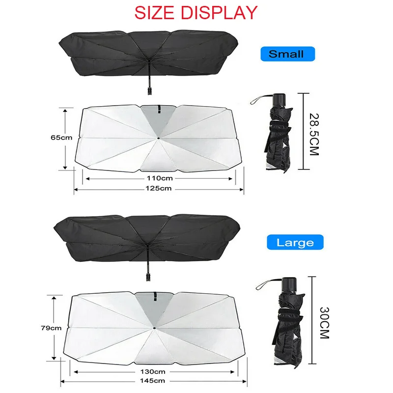 Car Sunshade Windshield Umbrella Car Front Sun Shade Parasol Foldable Protection Car Seat