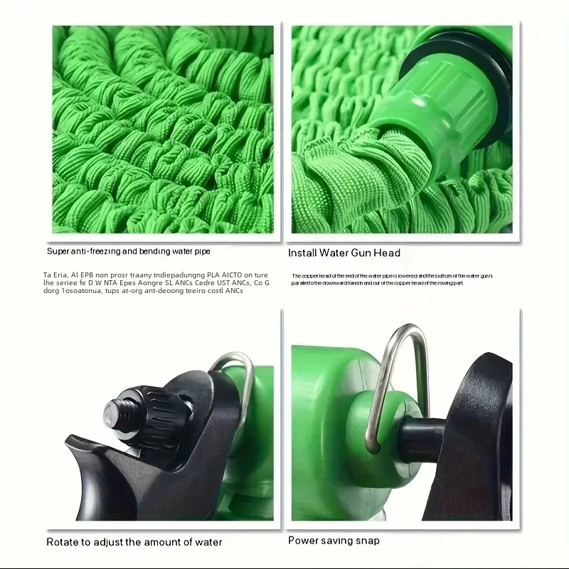 Expandable Magic Hose, With 7 Water Spraying Functions
