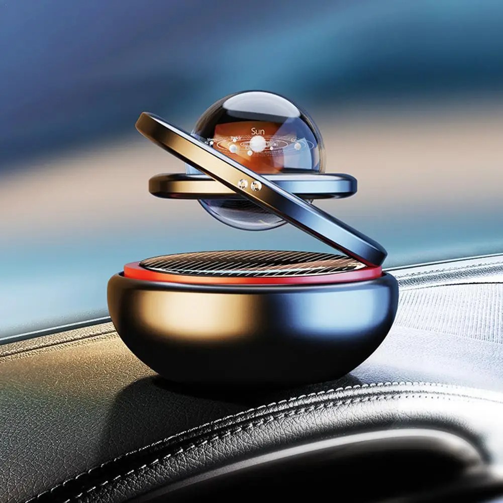 Solar Car Perfume Diffuser Fast Heating Car Aromatherapy 360° Rotation Double Interior Decoration Rotating Car Air Freshener