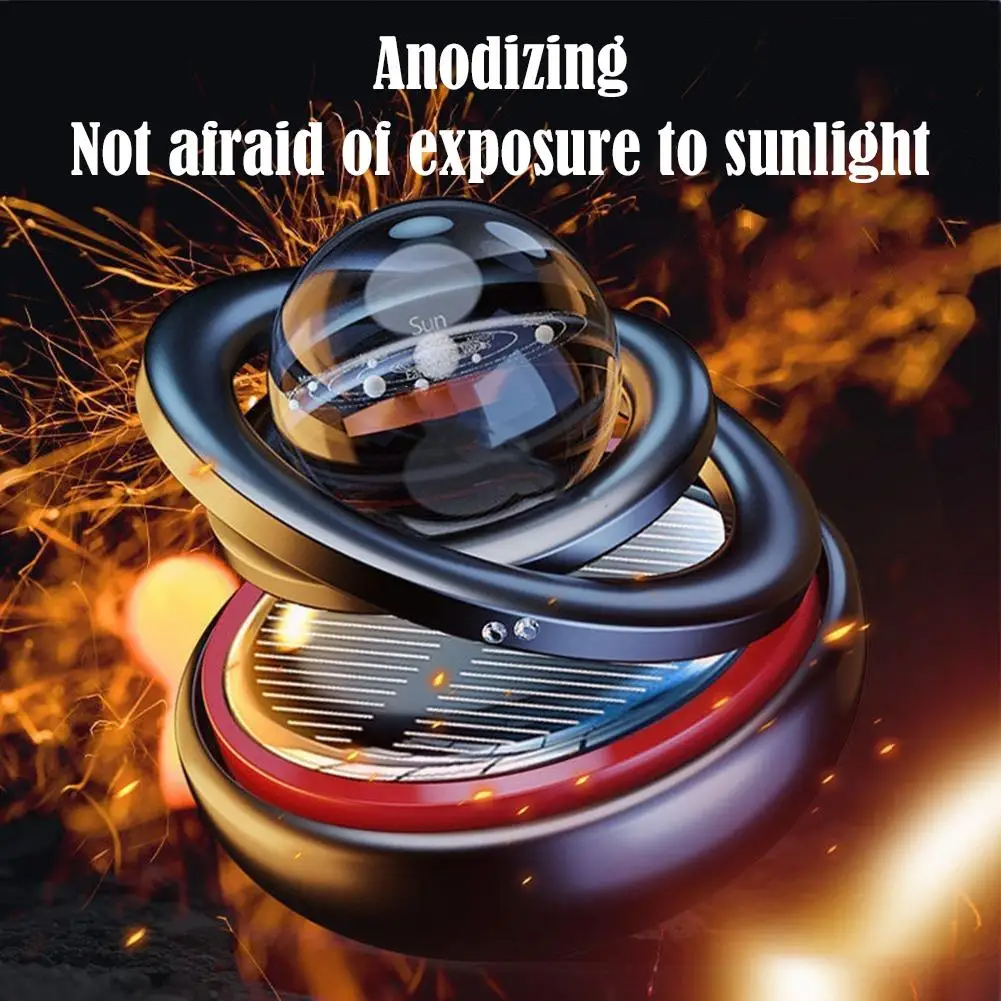 Solar Car Perfume Diffuser Fast Heating Car Aromatherapy 360° Rotation Double Interior Decoration Rotating Car Air Freshener