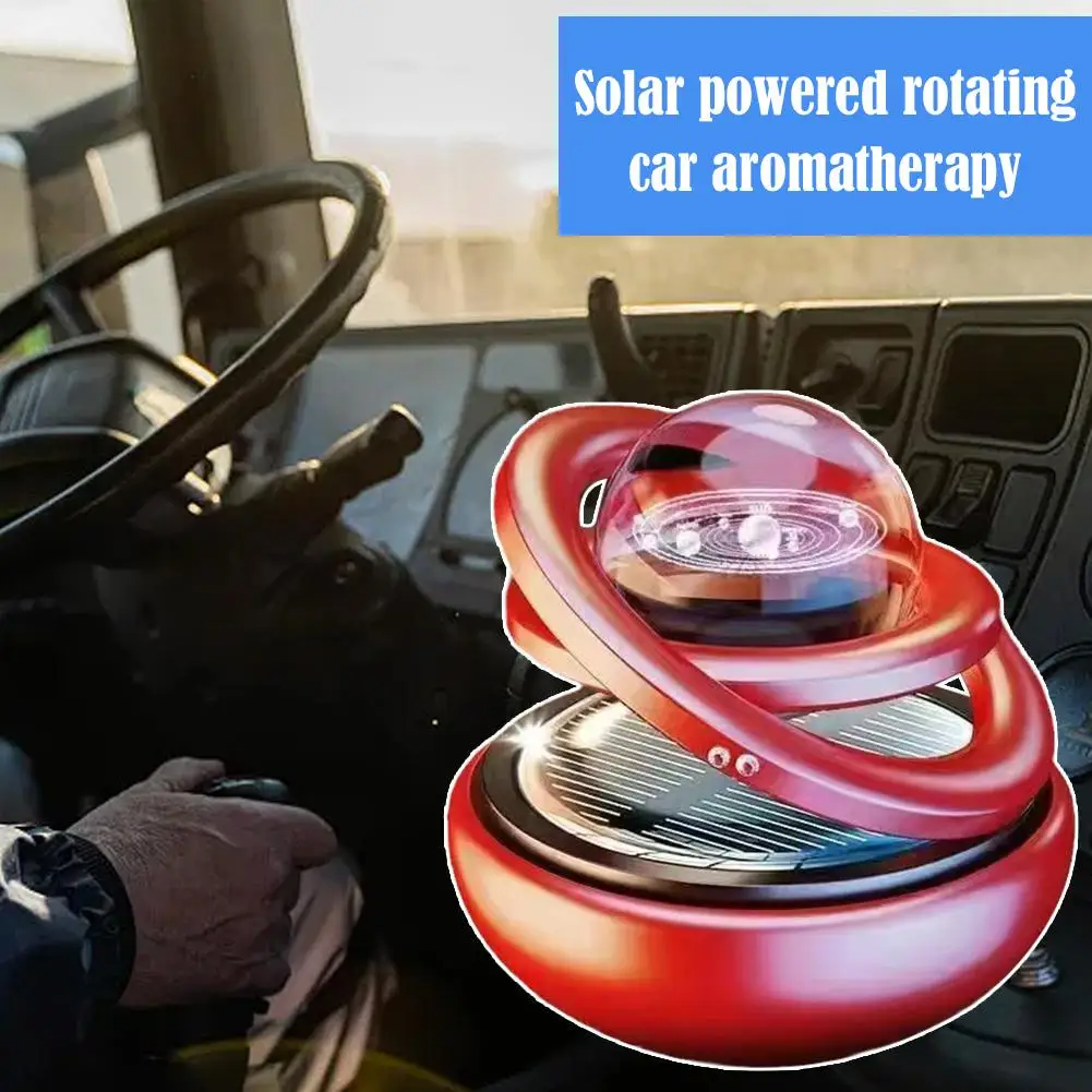 Solar Car Perfume Diffuser Fast Heating Car Aromatherapy 360° Rotation Double Interior Decoration Rotating Car Air Freshener