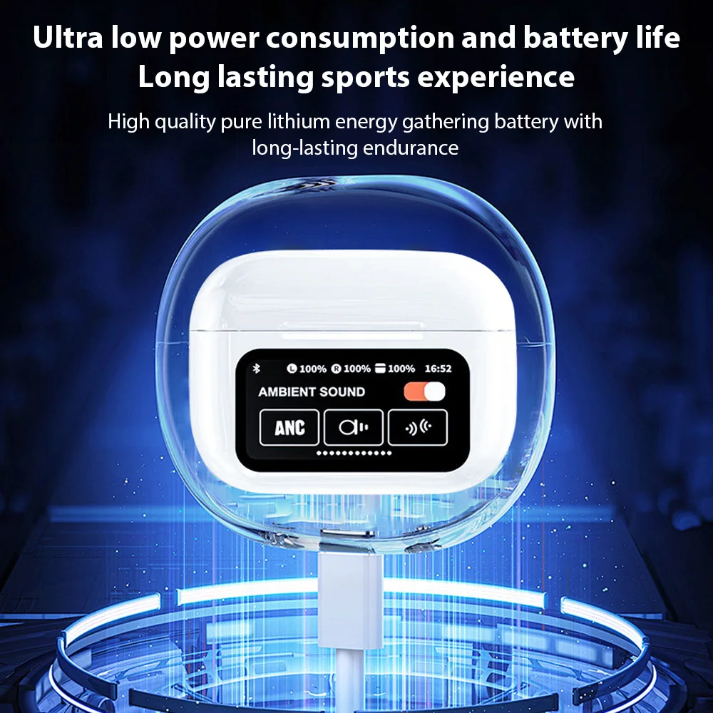 A9 Pro Wireless Earphones Bluetooth 5.4 LED Display Gaming Headset