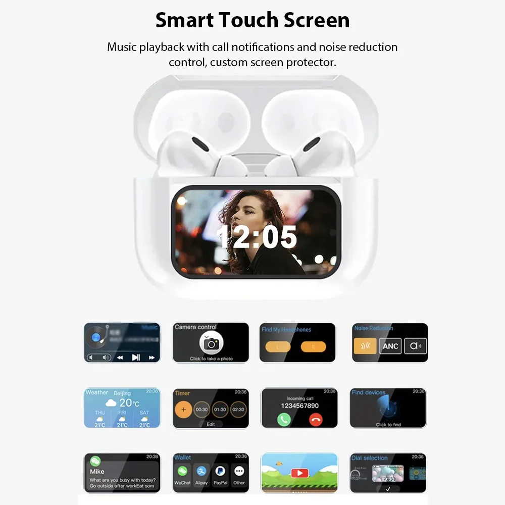 A9 Pro Wireless Earphones Bluetooth 5.4 LED Display Gaming Headset