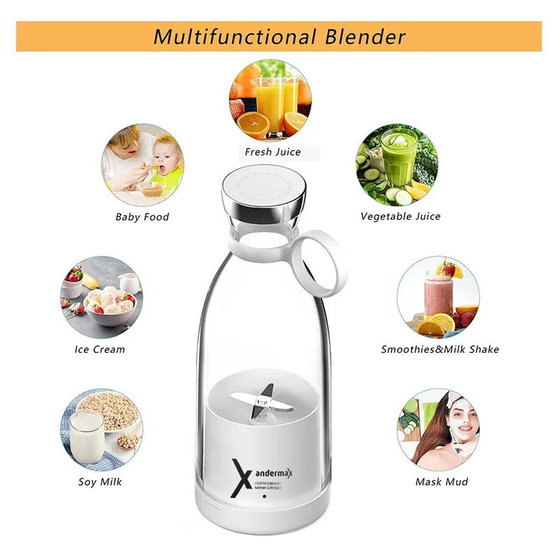 New Mini Portable Blender Electric Juicer Fruit Mixers
