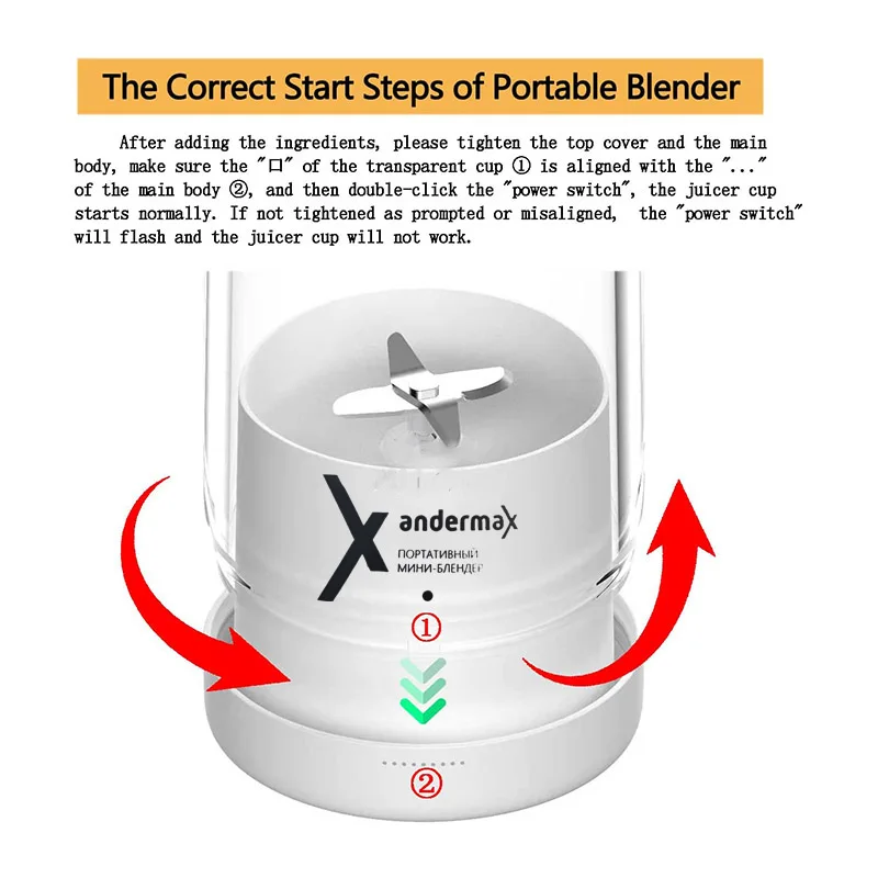 New Mini Portable Blender Electric Juicer Fruit Mixers